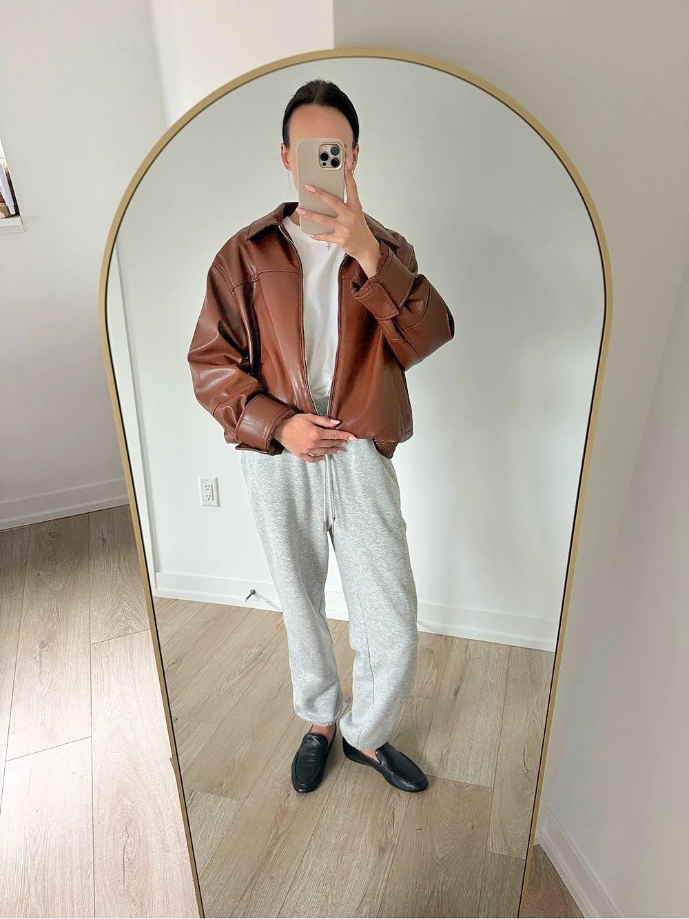 Brown Zip Front Jacket